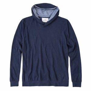 Coastal Crew Size XL Men's Navy Hoodie with Gingham Lined Hood